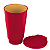 Tupperware Copo Allegra 450ml Vermelho e Dourado - Imagem 1