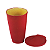 Tupperware Copo Allegra 450ml Vermelho e Dourado - Imagem 1