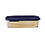 Tupperware Toque + 1 Touch Fresh Retangular 1,3 litro Azul Translúcido - Imagem 1