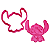Molde Cortador de Biscoito Stitch Rosa Perolado - Imagem 2