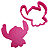 Molde Cortador de Biscoito Stitch Rosa Perolado - Imagem 3