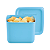 Tupperware Refri Line Quadrado 1 litro Azul - Imagem 1
