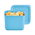 Tupperware Refri Line Quadrado 1 litro Azul - Imagem 2