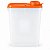 Kit Tupperware Porta Cereais 850ml Transparente e Laranja 2 peças - Imagem 1