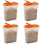 Kit Tupperware Porta Cereais 850ml Laranja 4 peças - Imagem 1