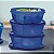 Kit Tupperware Tigela Visual 630ml Azul 3 peças - Imagem 1