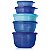 Kit Tupperware Tigela Visual Azul 5 peças - Imagem 1