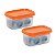 Kit Tupperware Basic Line 160ml Laranja 2 peças - Imagem 1