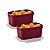 Kit Tupperware Basic Line 160ml Marsala Bordeaux 2 peças - Imagem 1