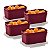 Kit Tupperware Basic Line 160ml Marsala Bordeaux 4 peças - Imagem 1