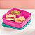 Tupperware Basic Line com Divisórias Rosa Neon Paradise 550ml - Imagem 1