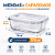 Pote de Vidro Hermético Retangular 370ml Transparente - Imagem 3