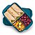 Tupperware Basic Line com Divisória 1 litro Azul Mistério - Imagem 1