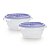 Kit Tupperware Tigela Sensação 350ml Transparente e Lilás 2 peças - Imagem 1