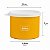 Tupperware Redondinha 500ml Amarela e Branco - Imagem 2