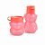 Kit Garrafa Tupperware Eco Kids 350ml + Tupper Pote Urso 300ml Rosa Coral - Imagem 1