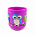 Caneca Infantil Coruja Emborrachada Alto Relevo 3D 200ml Roxo Fúcsia - Imagem 2