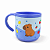 Caneca Infantil Capivara Emborrachada Alto Relevo 3D 200ml Azul - Imagem 1