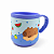 Caneca Infantil Capivara Emborrachada Alto Relevo 3D 200ml Azul - Imagem 3