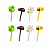 Kit Garfinho Petisco para Frutas 8 Peças Animais e Flores - Imagem 1