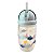 Garrafinha com Canudo Stitch 400ml Transparente e Azul - Imagem 2