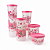 Tupperware Kit Modular Redondo Flor de Cerejeira Rosa 5 peças - Imagem 1