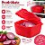 Tupperware Conserva Metade Quadrado 600ml Vermelho - Imagem 4
