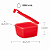 Tupperware Conserva Metade Quadrado 600ml Vermelho - Imagem 2