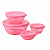 Kit Tupperware Tigela Design Rosa Claro 4 peças - Imagem 1