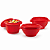 Kit Tupperware Tigela Sensação Vermelho 3 Peças - Imagem 1