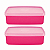 Kit Tupperware Refri Box 400ml Rosa Beijo 2 peças - Imagem 1