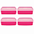 Kit Tupperware Refri Box 400ml Rosa Beijo 4 peças - Imagem 1