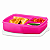 Tupperware Basic Line com Divisórias 1 litro Rosa Fluo - Imagem 1