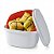 Tupperware Múltipla 2,5 Litros Branca e Vermelha - Imagem 1