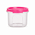 Tupperware Modular Redondo n1 200ml Transparente e Rosa - Imagem 1