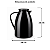 Bule Térmico Termolar Preto 1 litro Infusor Chá Luna - Imagem 3