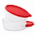 Tupperware Pote Dinâmico 400ml Transparente e Vermelho - Imagem 2