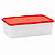 Tupperware Maxi Caixa 2,5 litros Transparente e Vermelho - Imagem 1