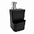 Porta Detergente Dispenser Líquido Esponja Organizador Pia 650ml Preto - Imagem 1