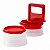 Tupperware Burguer Express Vermelho e Transparente 6 peças - Imagem 1