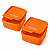 Kit Tupperware Basic Line 500ml Guarde aqui Muito Encanto Laranja 2 peças - Imagem 2