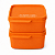 Kit Tupperware Basic Line 500ml Guarde aqui Muito Encanto Laranja 2 peças - Imagem 1