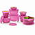 Kit Tupperware PDA 08/2026 Tigela Classic e Visual Rosa Tutu 8 peças - Imagem 1