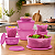 Kit Tupperware PDA 08/2026 Tigela Classic e Visual Rosa Tutu 8 peças - Imagem 2