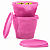 Kit Tupperware PDA 08/2026 Tigela Classic e Visual Rosa Tutu 8 peças - Imagem 8