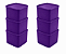 Kit Tupperware Jeitoso 800ml Roxo Uva 6 peças - Imagem 1