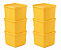 Kit Tupperware Jeitoso 800ml Amarelo Açafrão 6 peças - Imagem 1