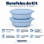 Kit Tupperware Tigela Aloha 450ml Azul Gelo 2 peças - Imagem 2