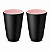 Kit Tupperware Copo Allegra 450ml Preto e Rosa Algodão Doce 2 peças - Imagem 1
