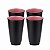 Kit Tupperware Copo Allegra 450ml Preto e Rosa Algodão Doce 4 peças - Imagem 1